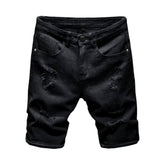 Pantalones cortos vaqueros rotos para hombre